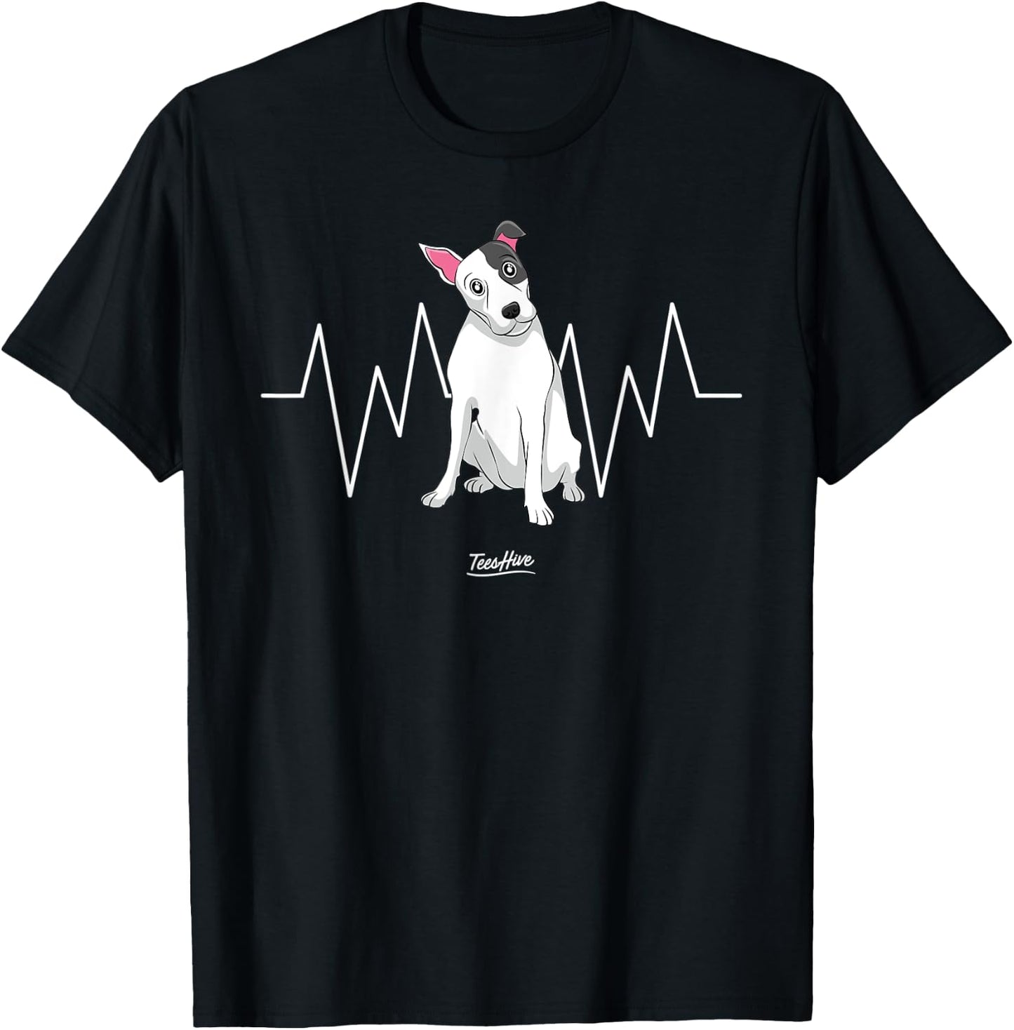 Dabbing Pitbull Heartbeat Pitbull Dab Pitbull Lover T Shirt T-Shirt - T-Shirt | Black
