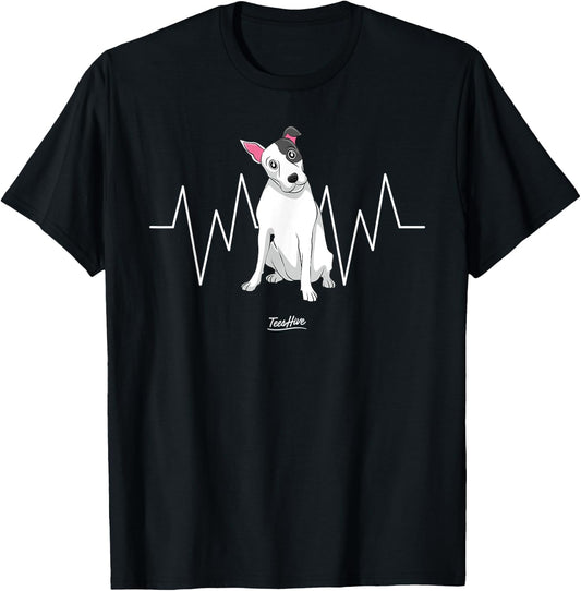 Dabbing Pitbull Heartbeat Pitbull Dab Pitbull Lover T Shirt T-Shirt - T-Shirt | Black