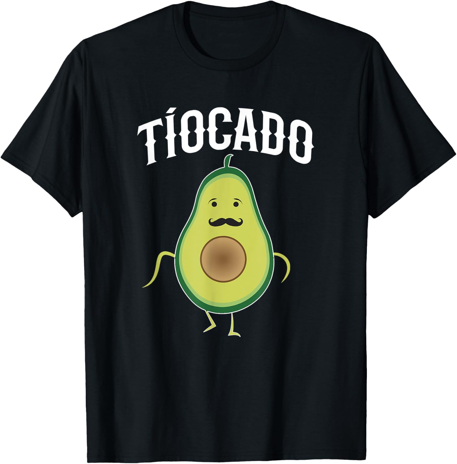 Tiocado Spanish Uncle Funny Avocado T-Shirt - T-Shirt | Black