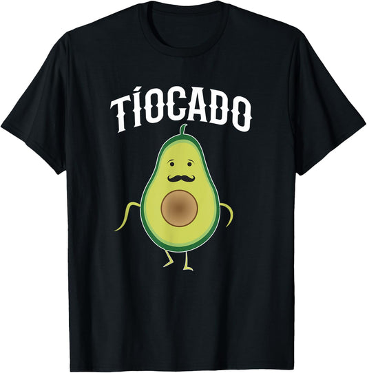 Tiocado Spanish Uncle Funny Avocado T-Shirt - T-Shirt | Black