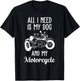 Motorbike Dog Lovers Motorcyclists Men Women T-Shirt - T-Shirt | Black