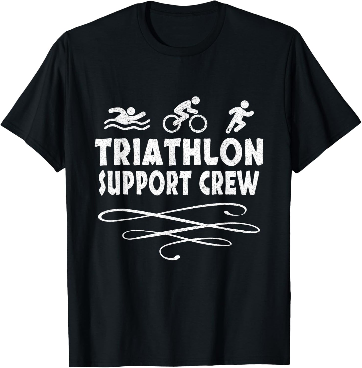 Triathlon Support Crew Triathlon Training Schedule Athletics T-Shirt - T-Shirt | Black