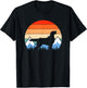 Flat-Coated Retriever Flat-Coat Dog Mountain Hiking Vintage Women Girls Kids T-Shirt - T-Shirt | Black