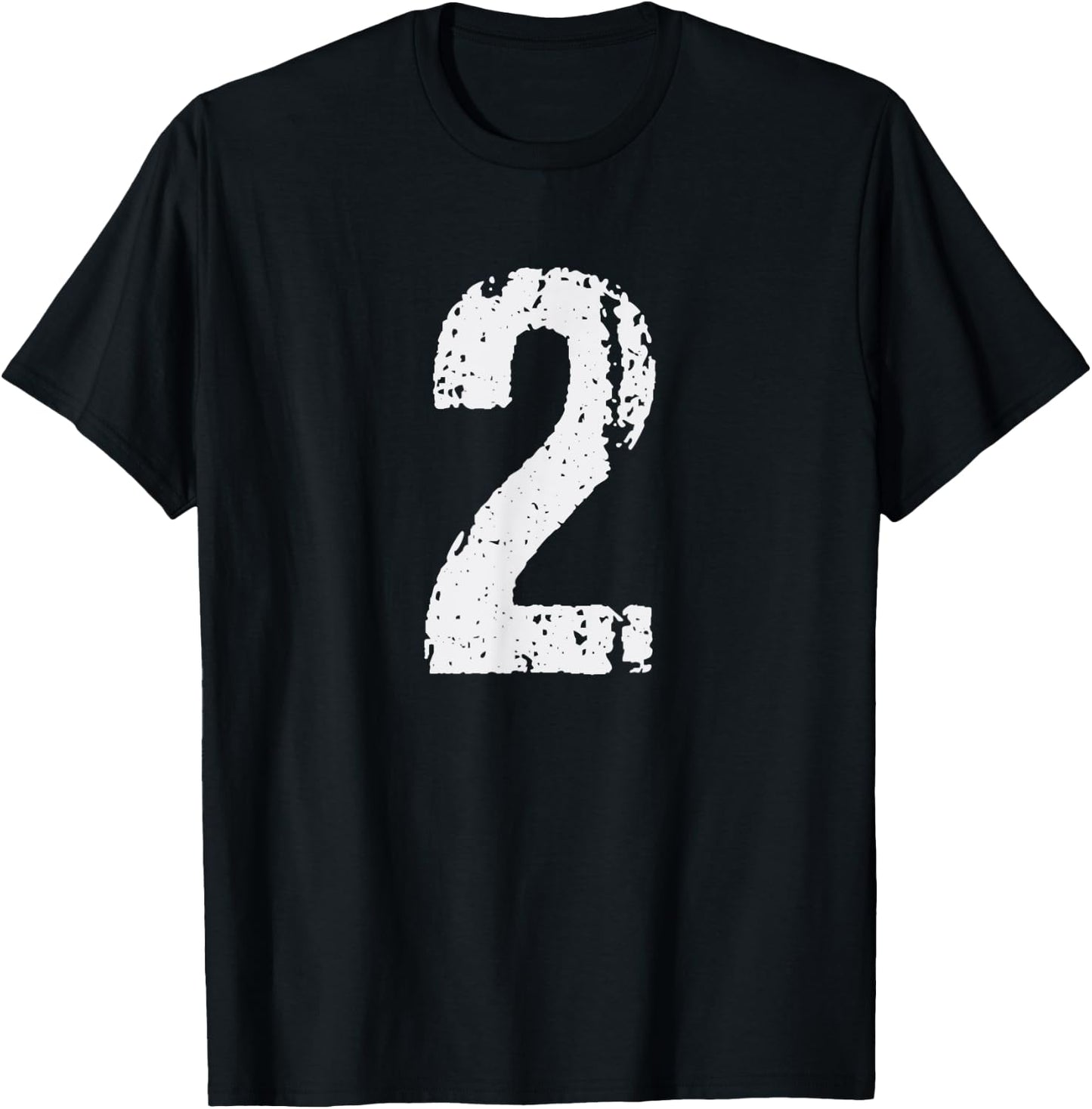 Number #2 Vintage 2nd Birthday Party 2 Years Old T-Shirt - T-Shirt | Black