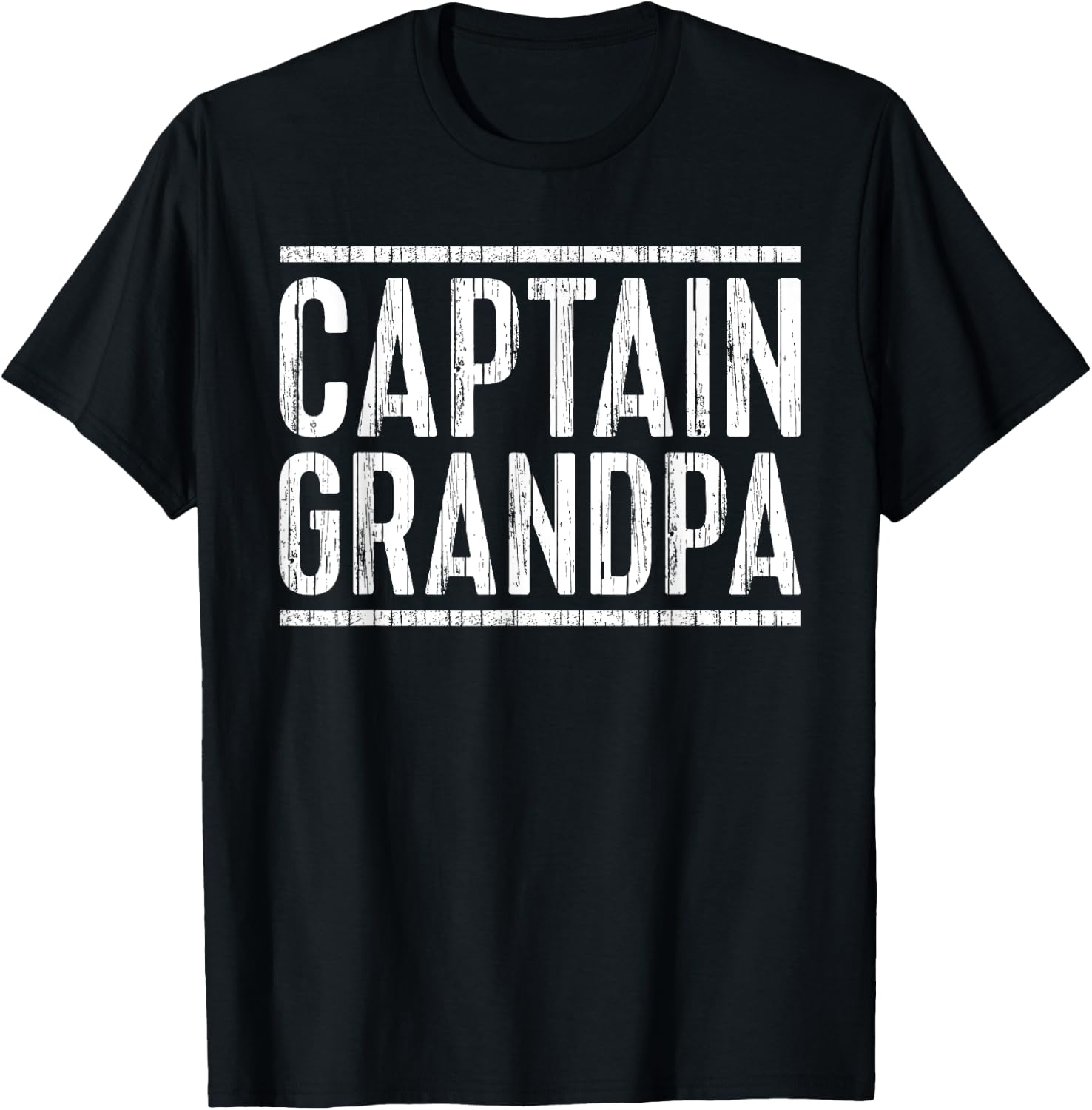 Captain Grandpa Shirt Men Fathers Day Boating T-Shirt - T-Shirt | Black