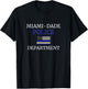 Miami Dade Police Thin Blue Line USA Flag Patriotic Gift LEO T-Shirt - T-Shirt | Black