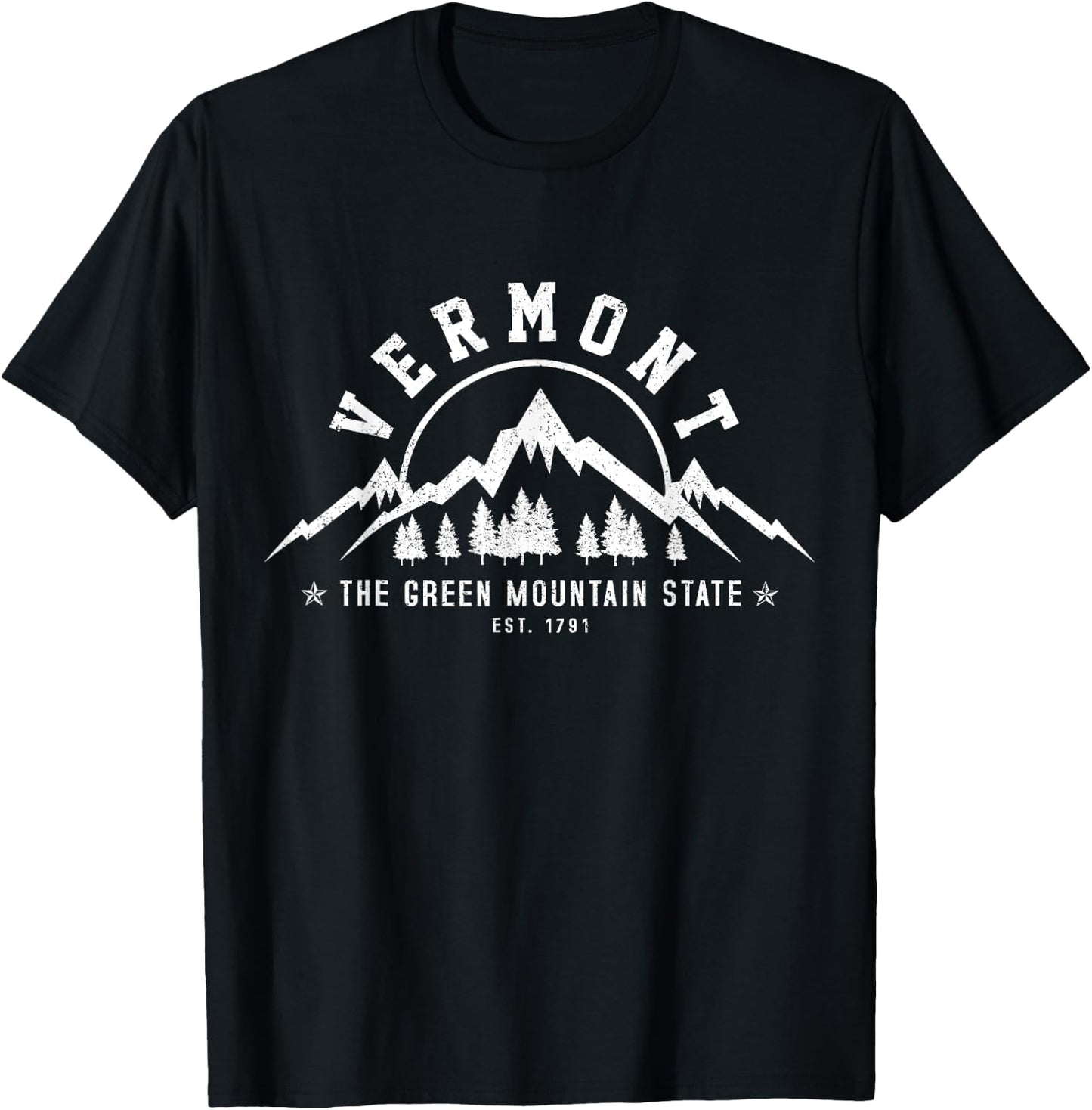 Vermont Est. 1791 USA America Souvenir T-Shirt - T-Shirt | Black