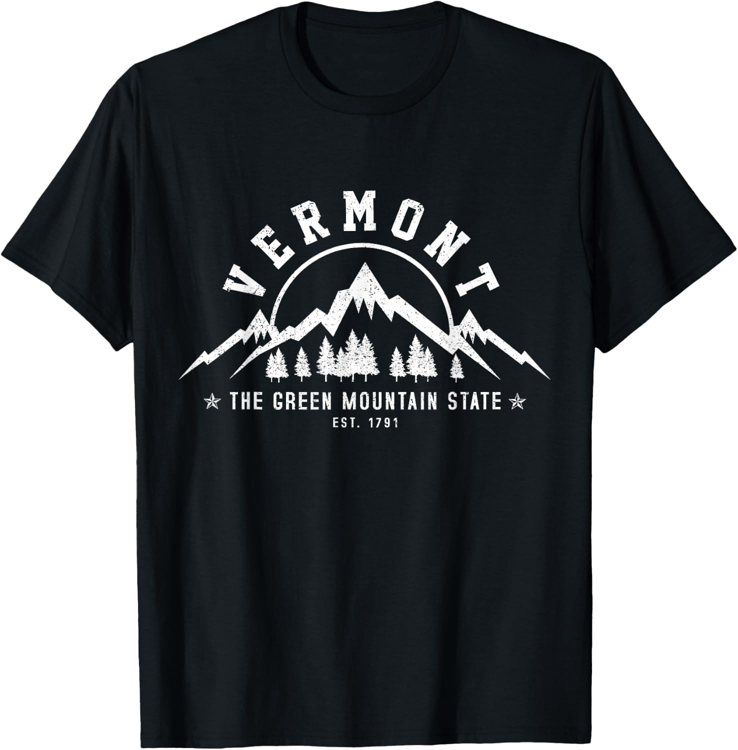 Vermont Est. 1791 USA America Souvenir T-Shirt - T-Shirt | Black