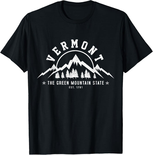 Vermont Est. 1791 USA America Souvenir T-Shirt - T-Shirt | Black