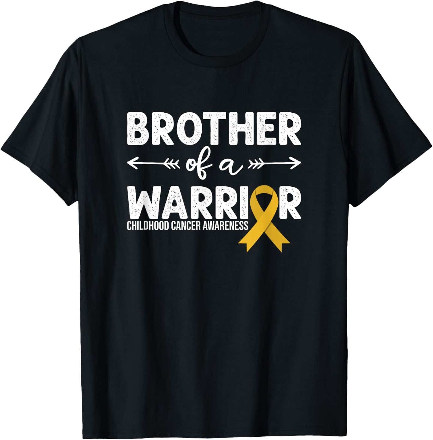 Brother Of A Warrior - Childhood Cancer Awareness T-Shirt - T-Shirt | Black