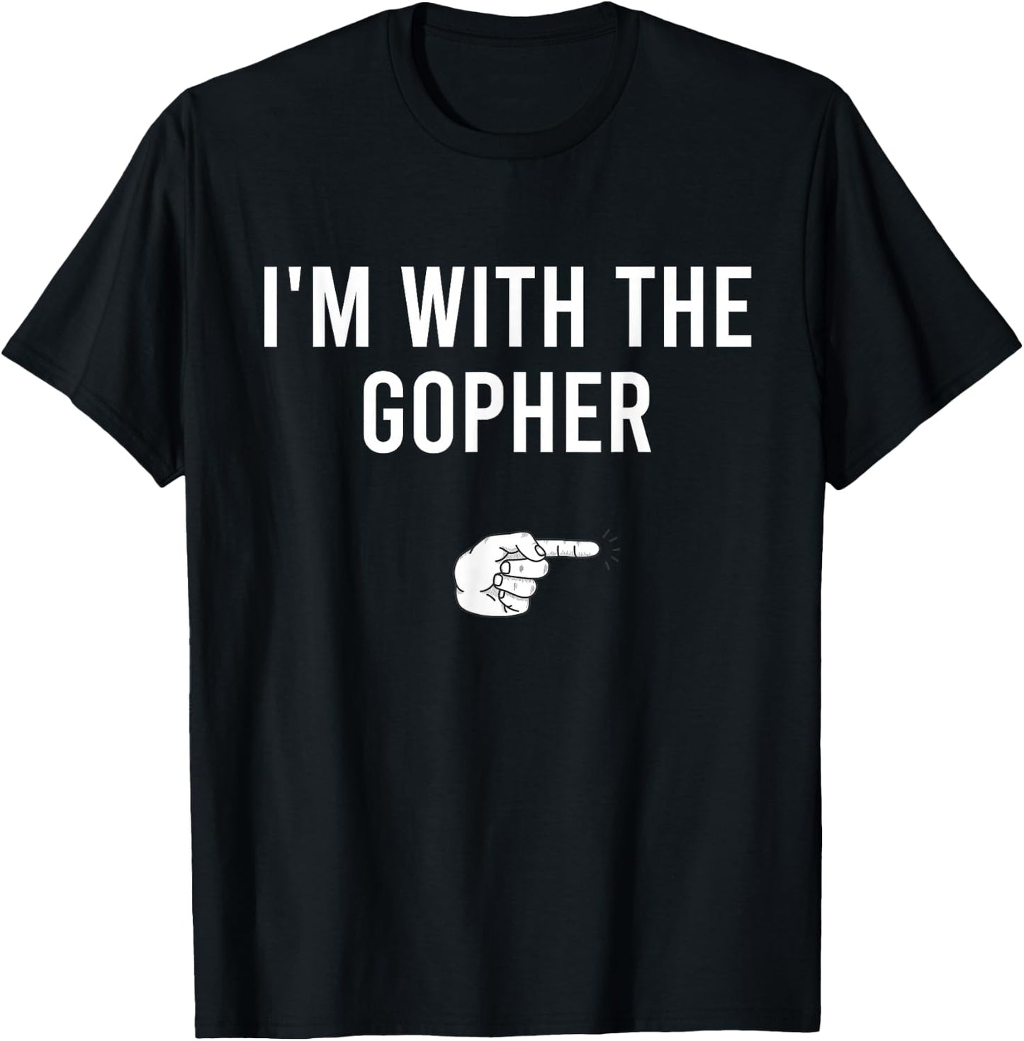 I'm with The Gopher Halloween Costume Funny Matching Couple T-Shirt - T-Shirt | Black