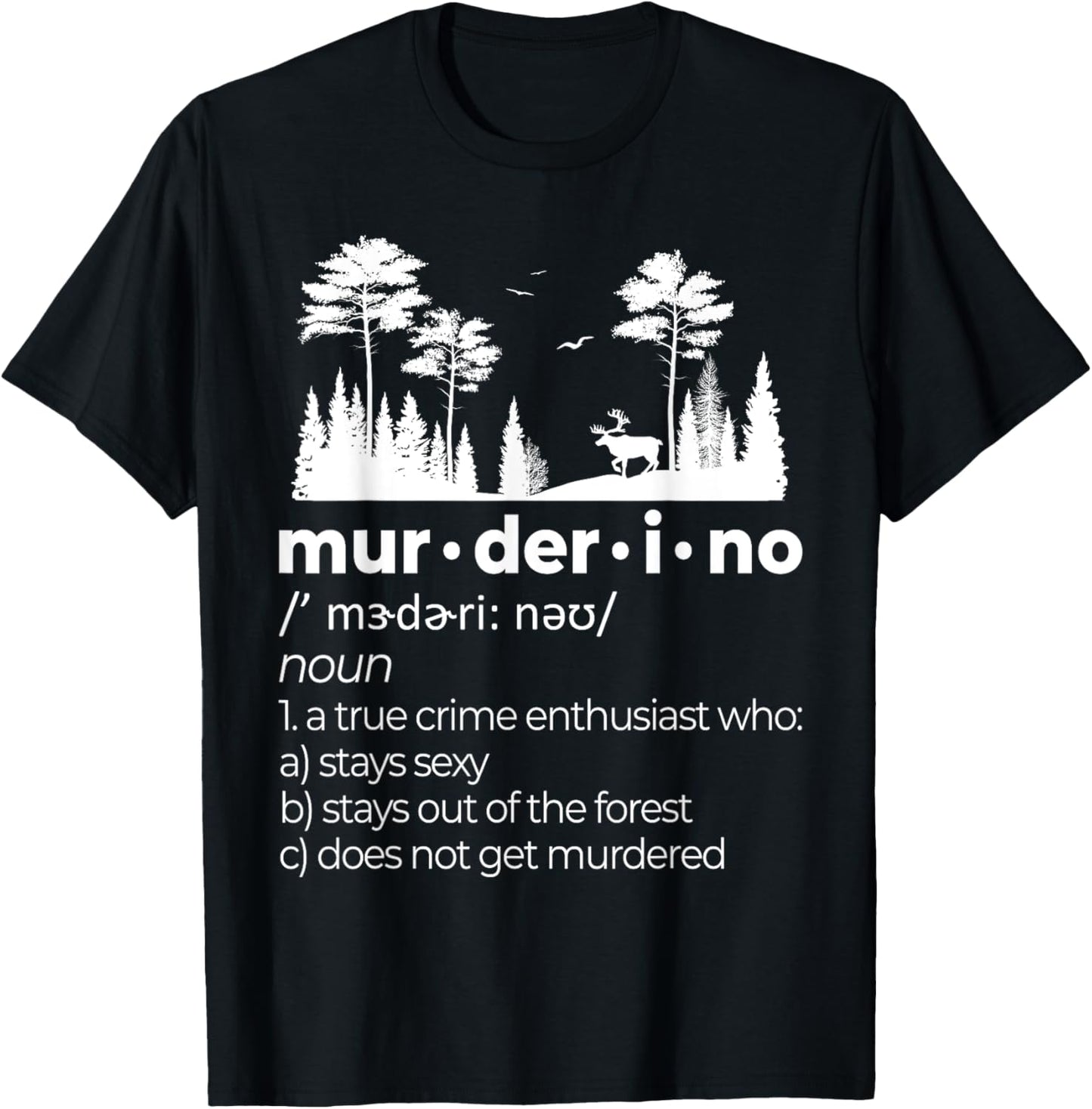 Murderino SSDGM Funny My Favorite True Crime Murder Podcast T-Shirt - T-Shirt | Black