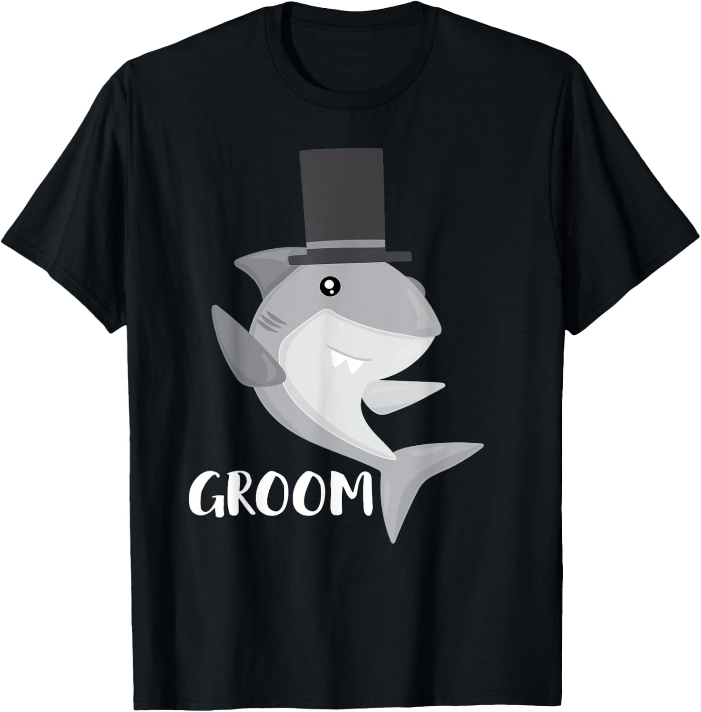 Shark Groom, Shark Squad, Wedding Shirt T-Shirt - T-Shirt | Black
