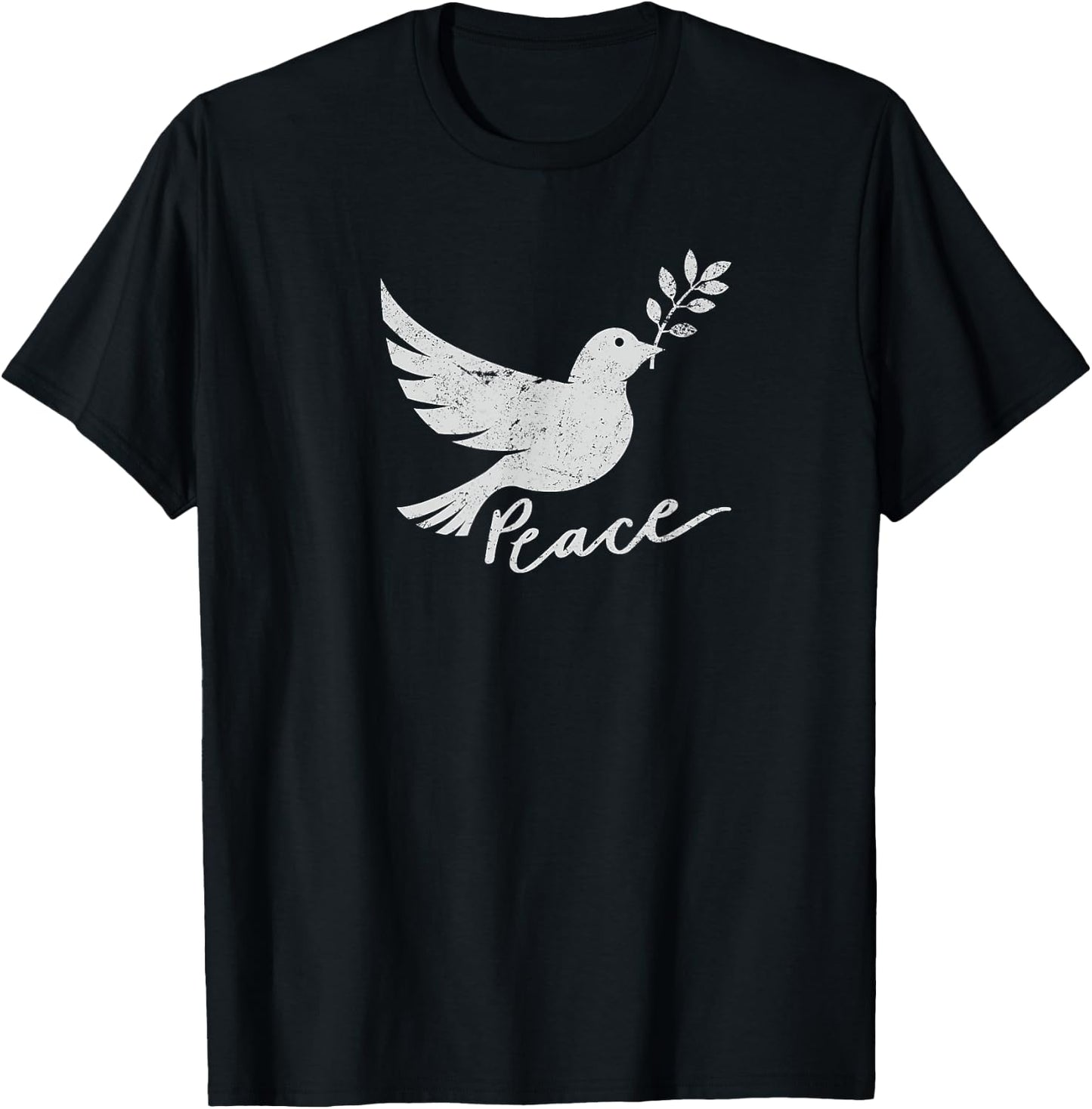 Peace Dove of Peace Sweet Peace Sign Men Women T-Shirt - T-Shirt | Black