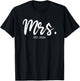 Wedding Matching Gifts Mrs. Est. 2026 Bride T-Shirt - T-Shirt | Black