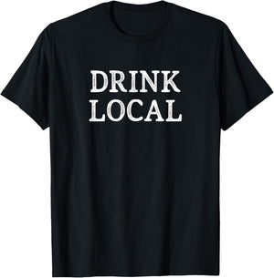 Drink Local - Vintage Style T-Shirt - T-Shirt | Black