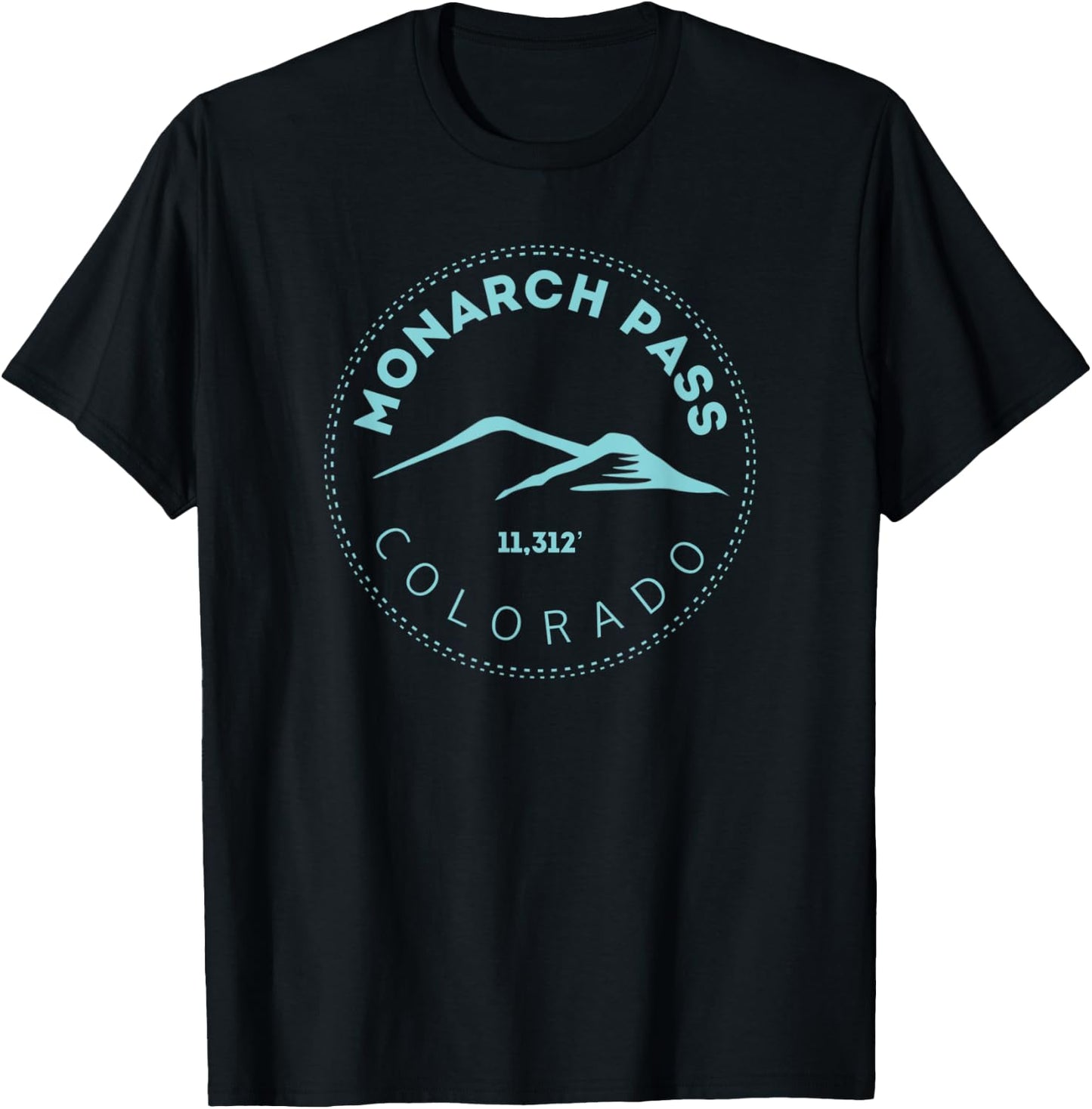Monarch Pass Colorado Blue Bird Day - Elevated Mountain Pass T-Shirt - T-Shirt | Black