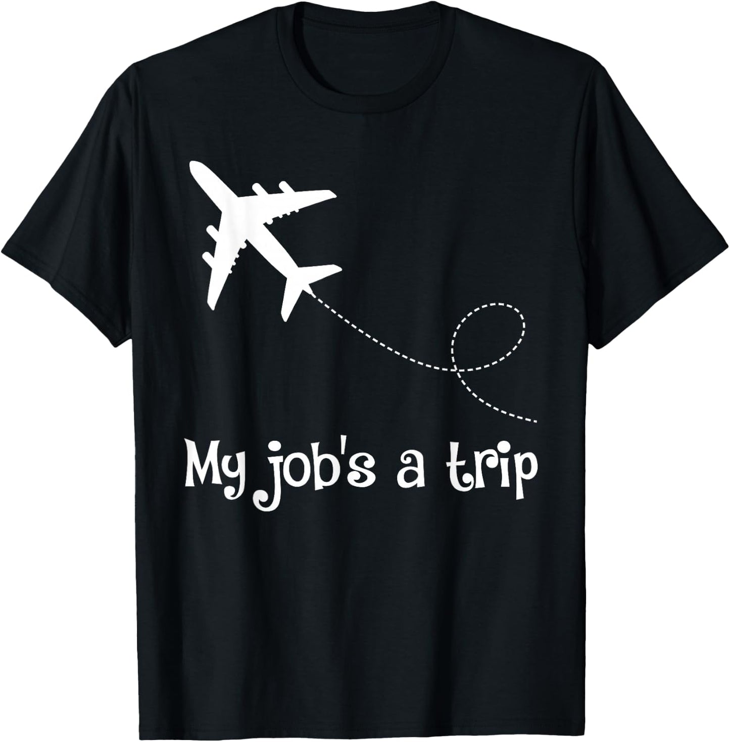 Funny TravStewardess Flight Attendant Airplane Airline Pilot T-Shirt - T-Shirt | Black