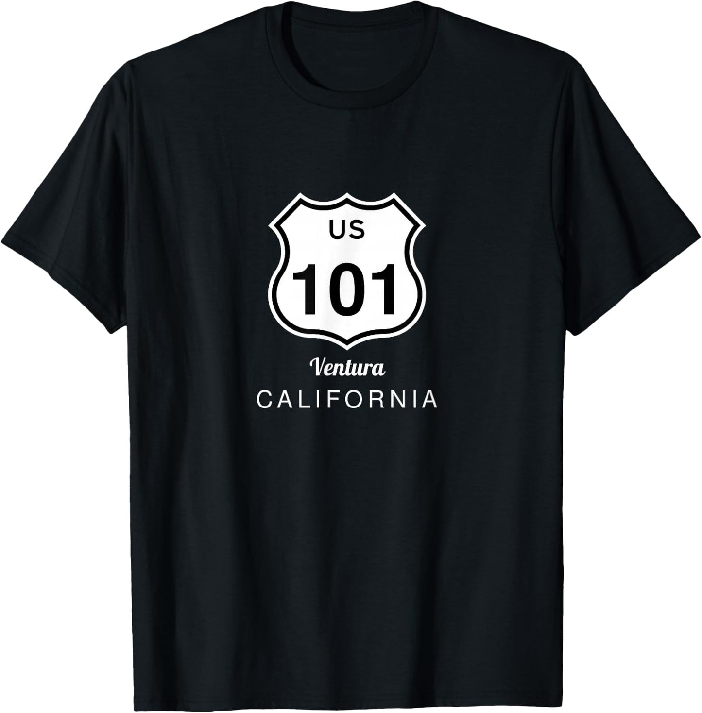 Ventura California Historic US Route 101 US Highway 101 T-Shirt - T-Shirt | Black
