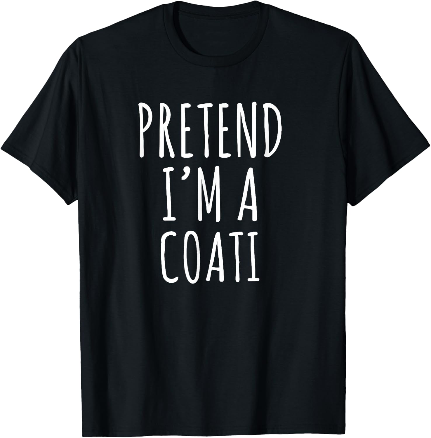 Pretend Im A Coati funny lazy costume idea animal humor T-Shirt - T-Shirt | Black