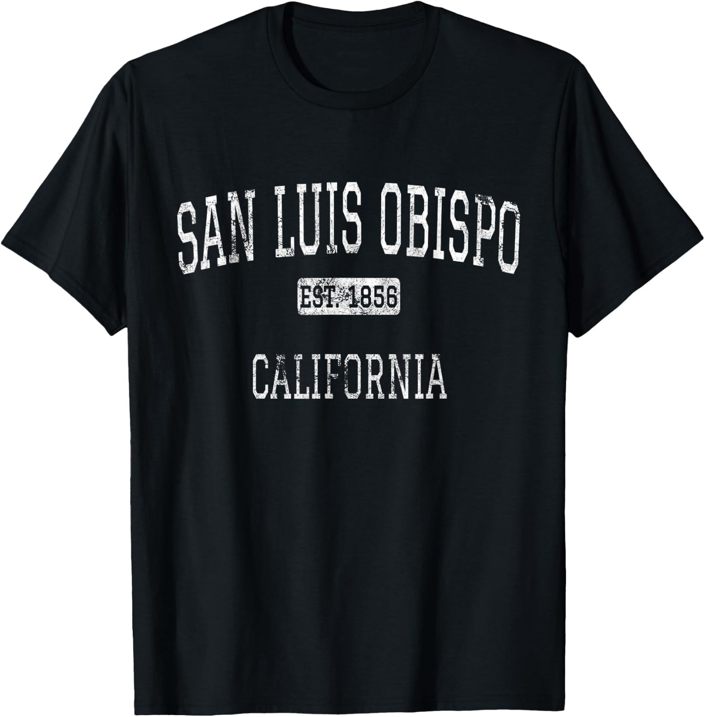 San Luis Obispo California CA Vintage T-Shirt - T-Shirt | Black