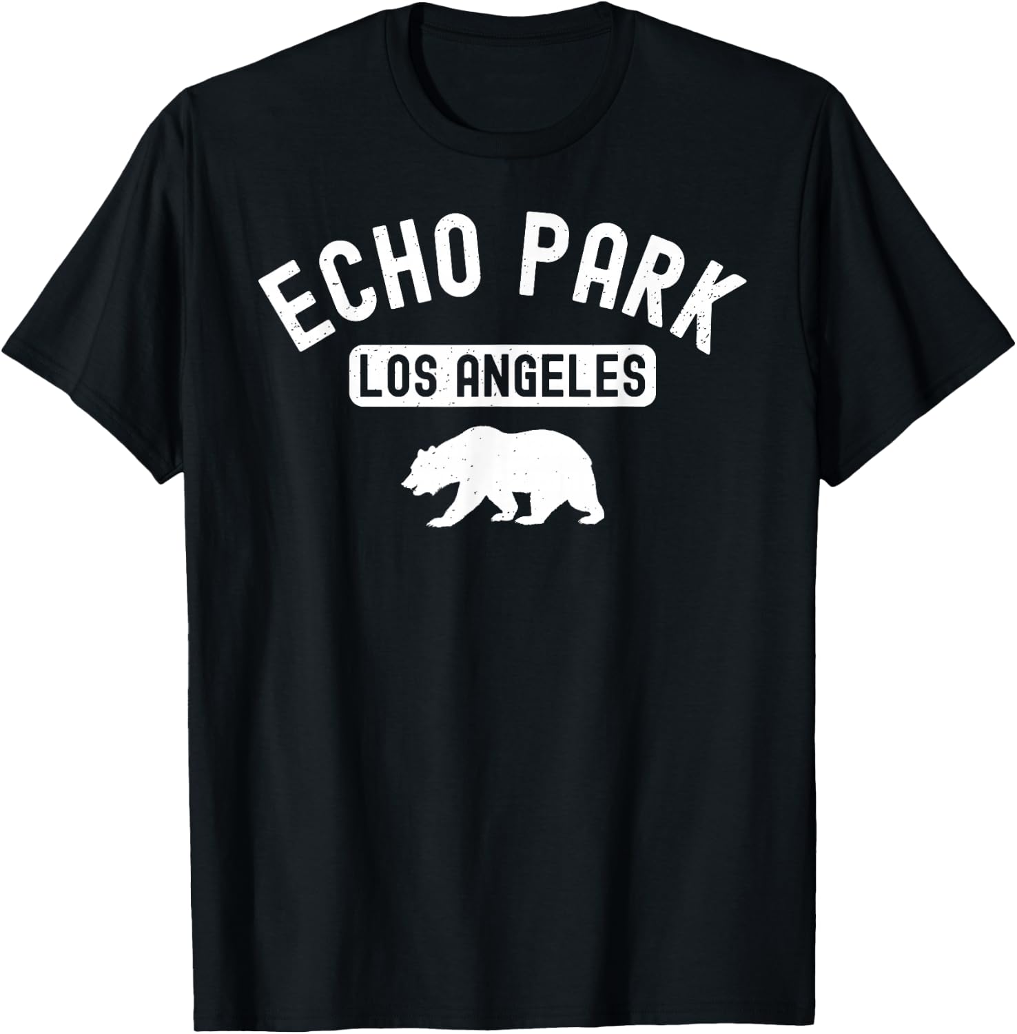 Echo Park Los Angeles City Street Sunset Alvarado Lake 323 T-Shirt - T-Shirt | Black
