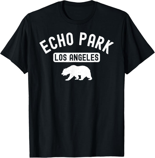 Echo Park Los Angeles City Street Sunset Alvarado Lake 323 T-Shirt - T-Shirt | Black