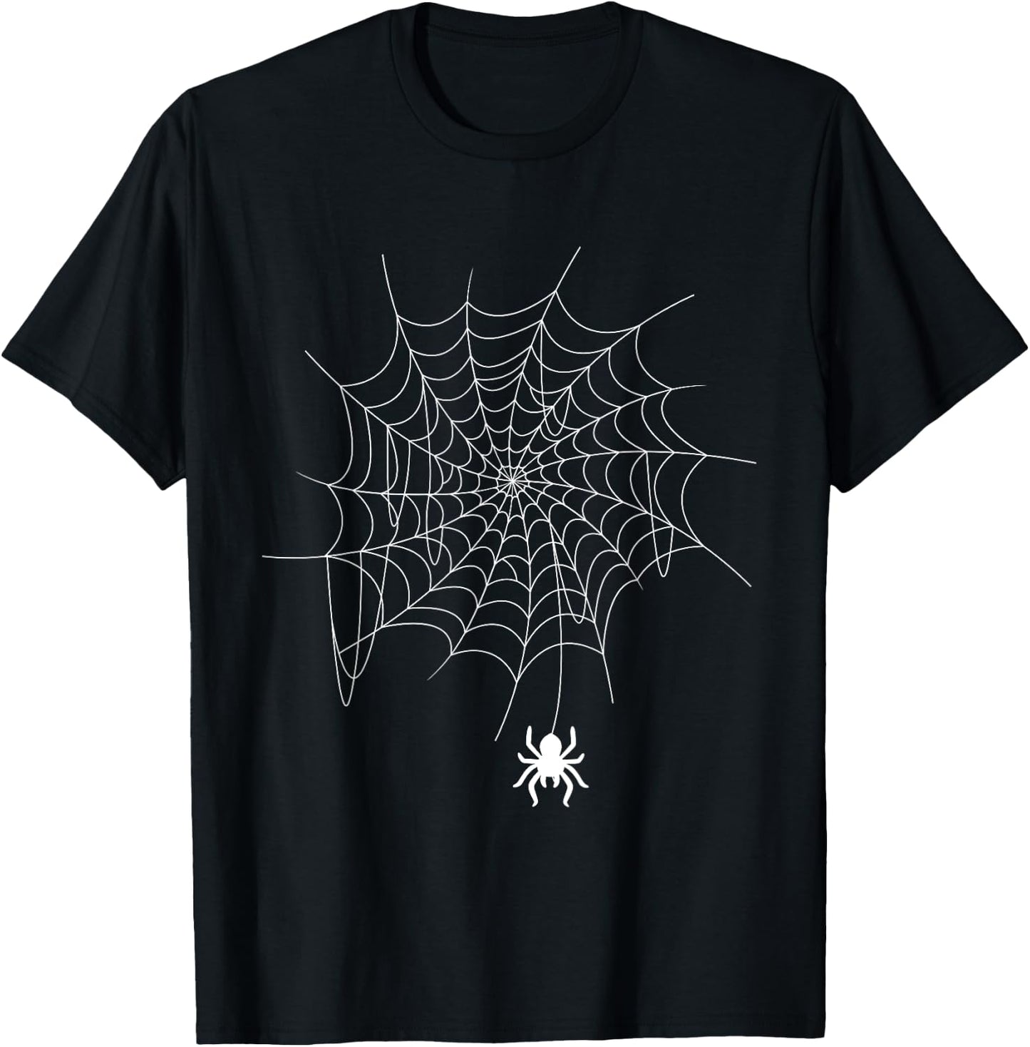 Spider Web Lazy DIY Halloween Costume Spooky Insect T-Shirt - T-Shirt | Black