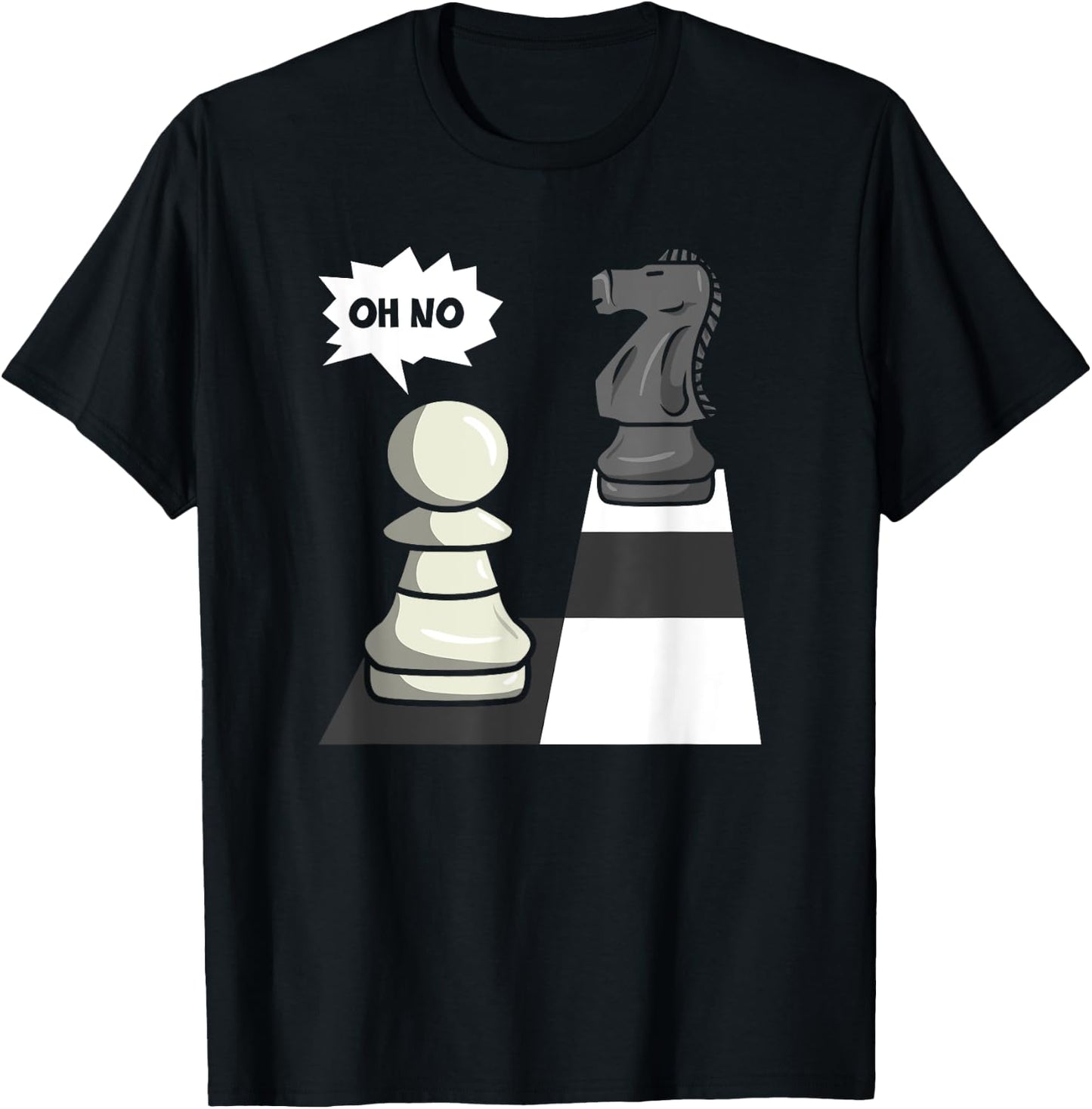 Chess Funny Move Knight To Pawn Funny Chess Player T-Shirt - T-Shirt | Black