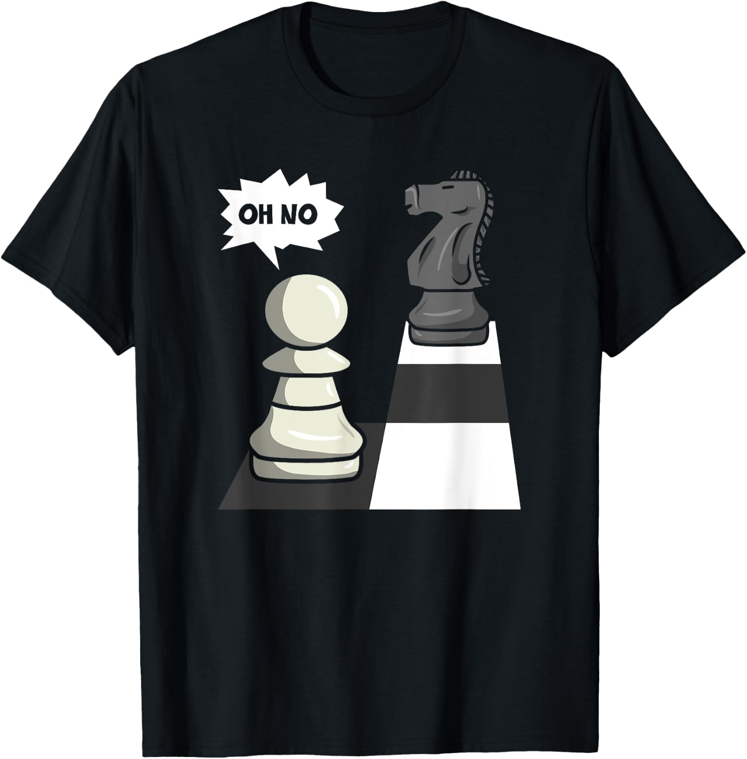 Chess Funny Move Knight To Pawn Funny Chess Player T-Shirt - T-Shirt | Black
