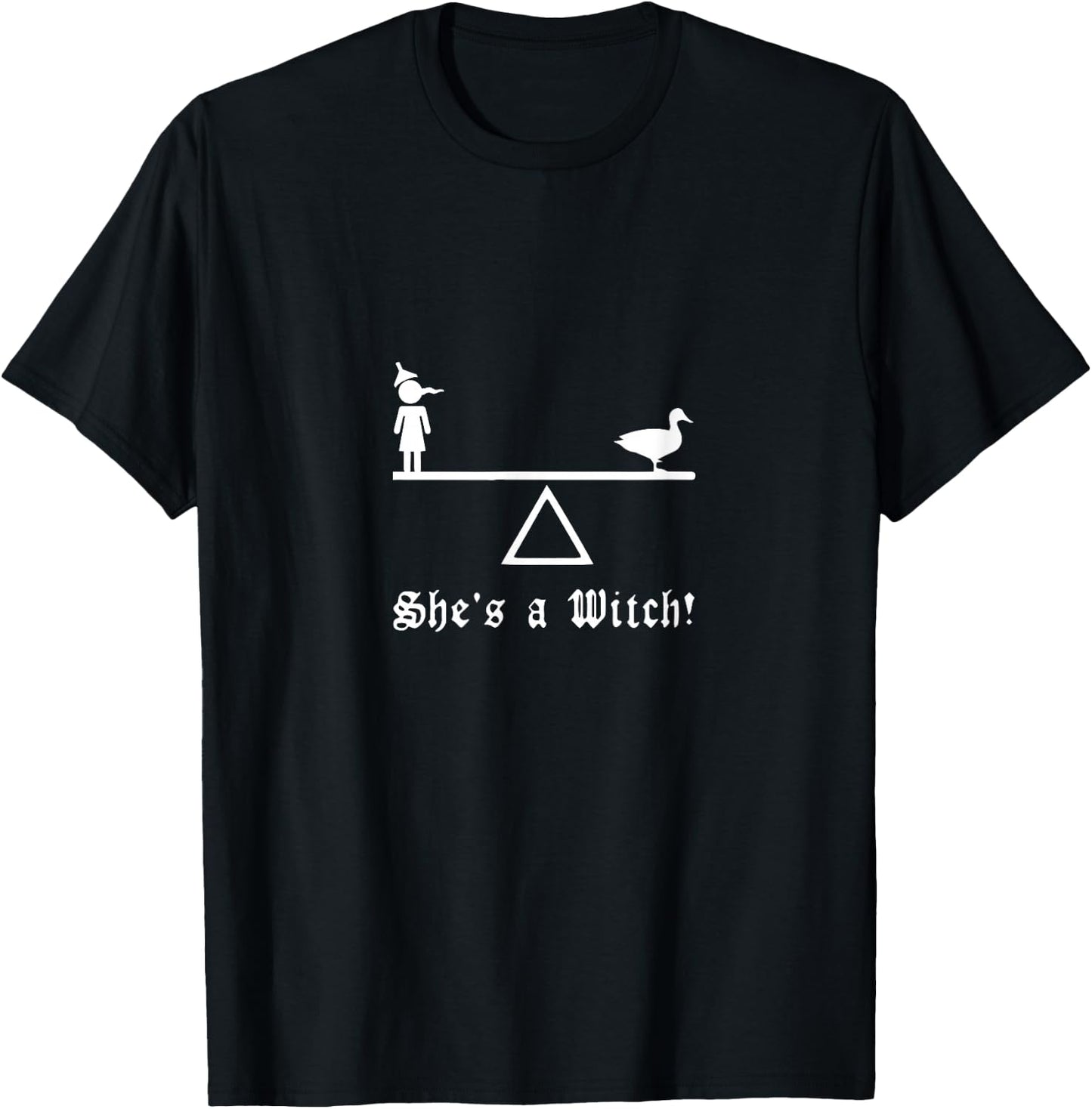 She's a witch! classic movie scene T-Shirt - T-Shirt | Black