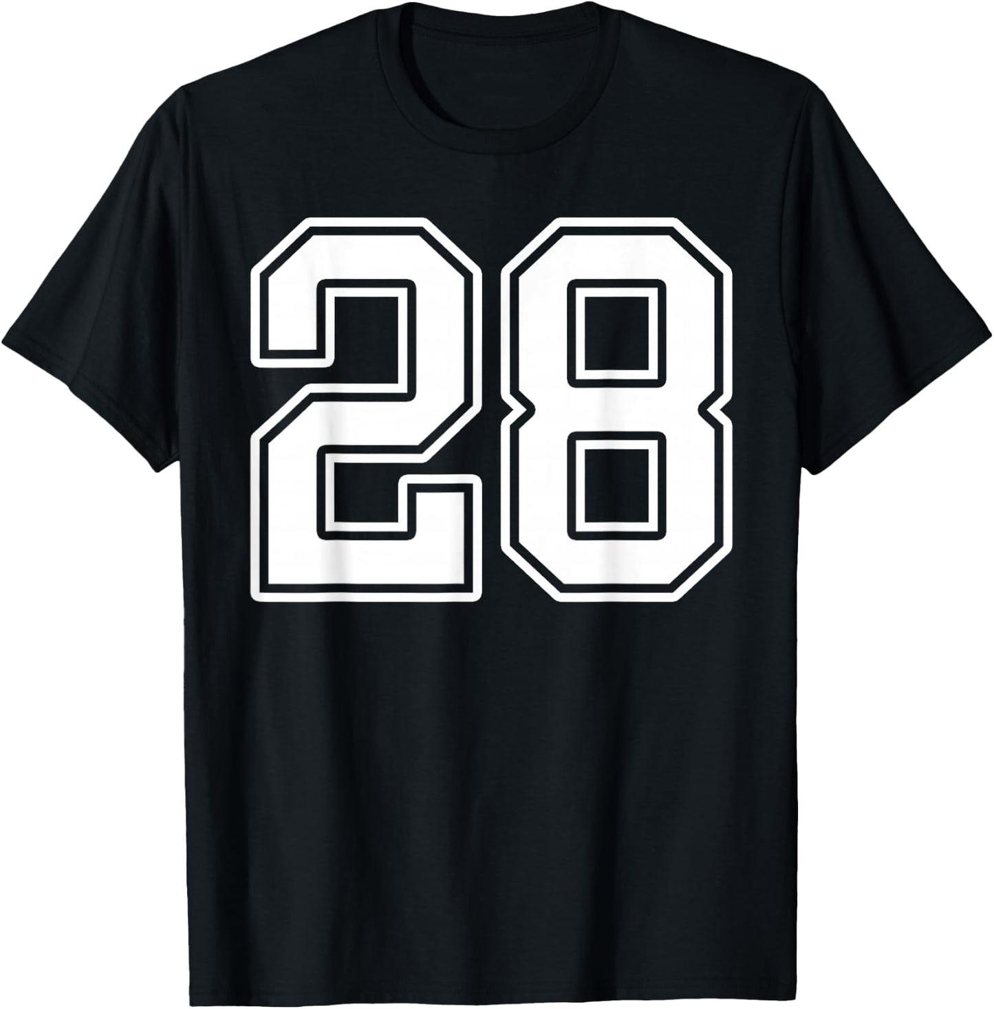 Number 28 Fan Player Jersey Style #28 Men Women Kids T-Shirt - T-Shirt | Black