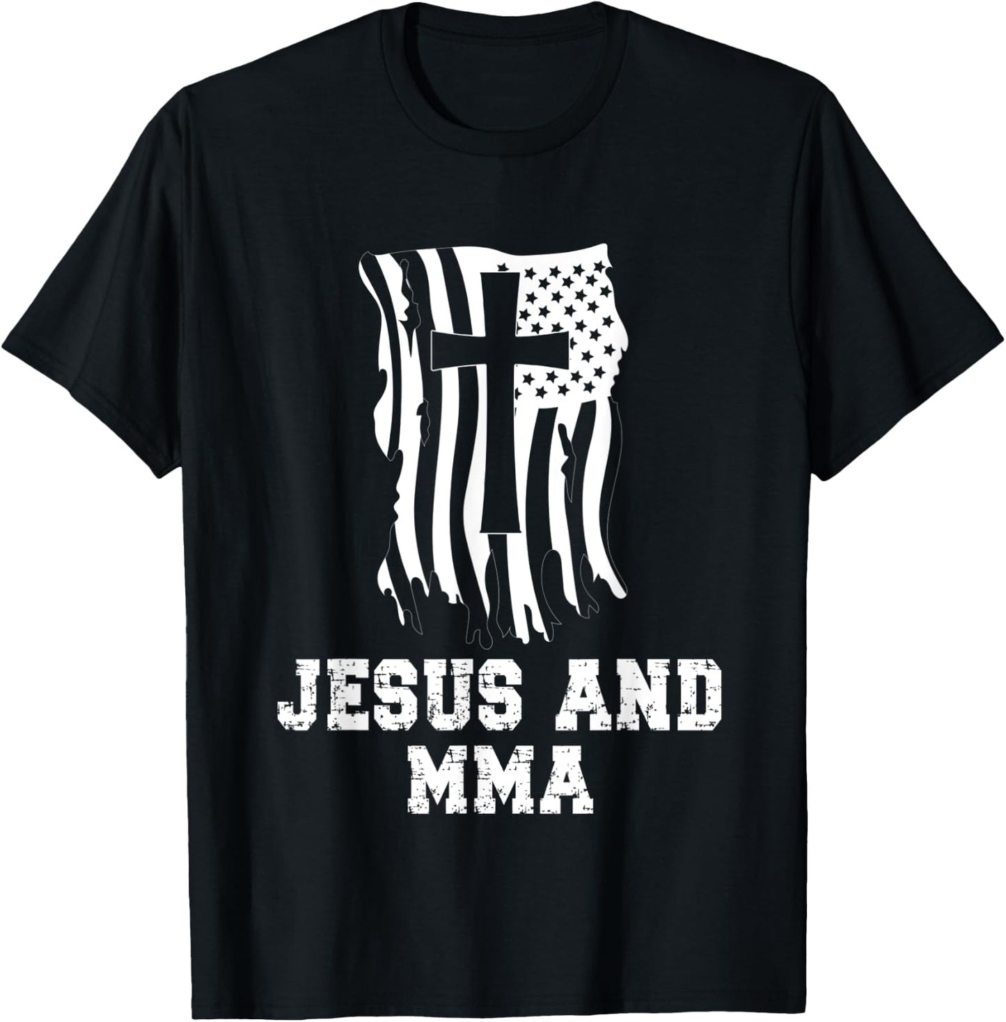 Jesus And MMA Beginner Design for Christian Martial Arts Fan T-Shirt - T-Shirt | Black