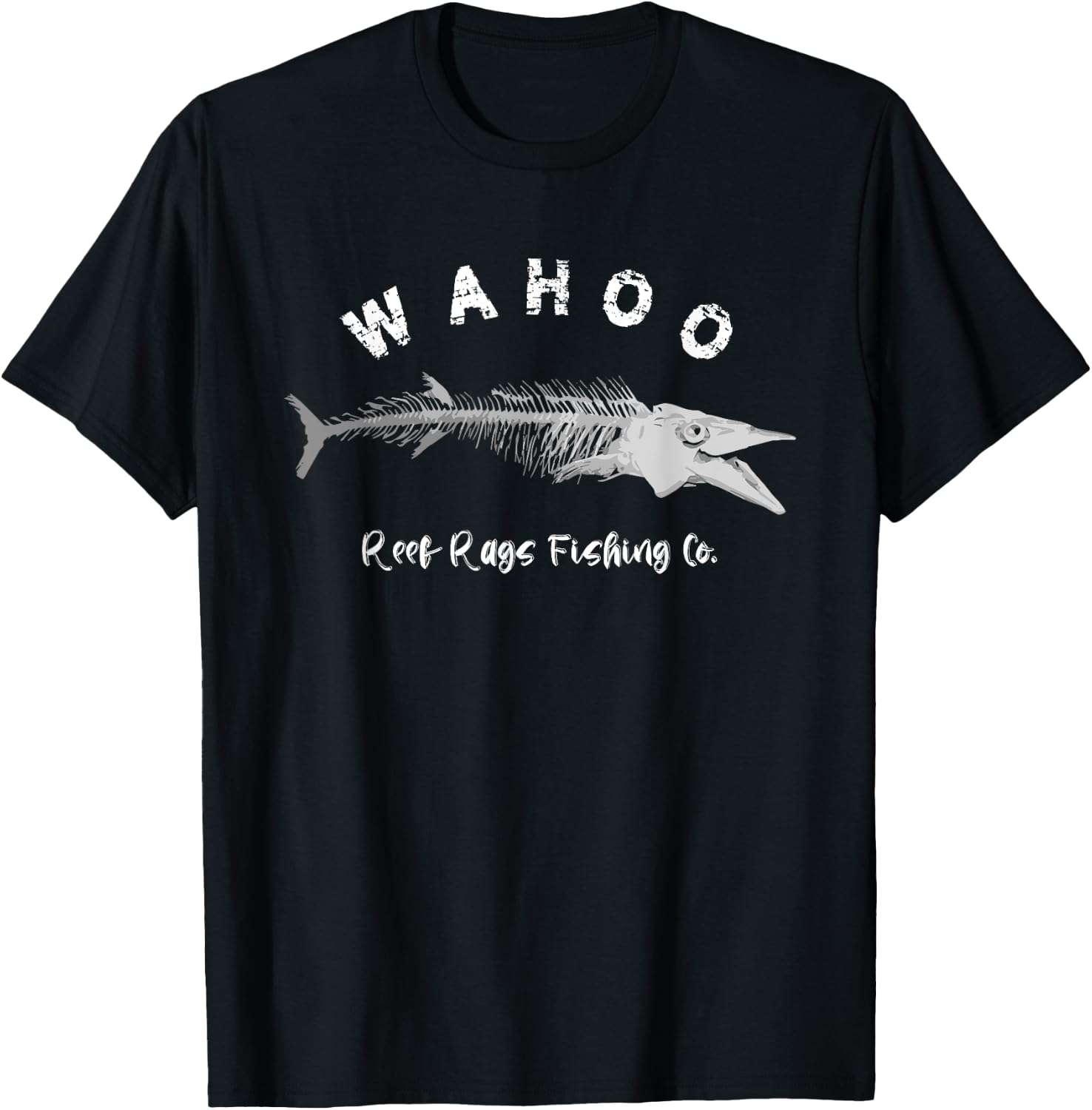 Reef Rags Wahoo Fish Bones T-Shirt - T-Shirt | Black