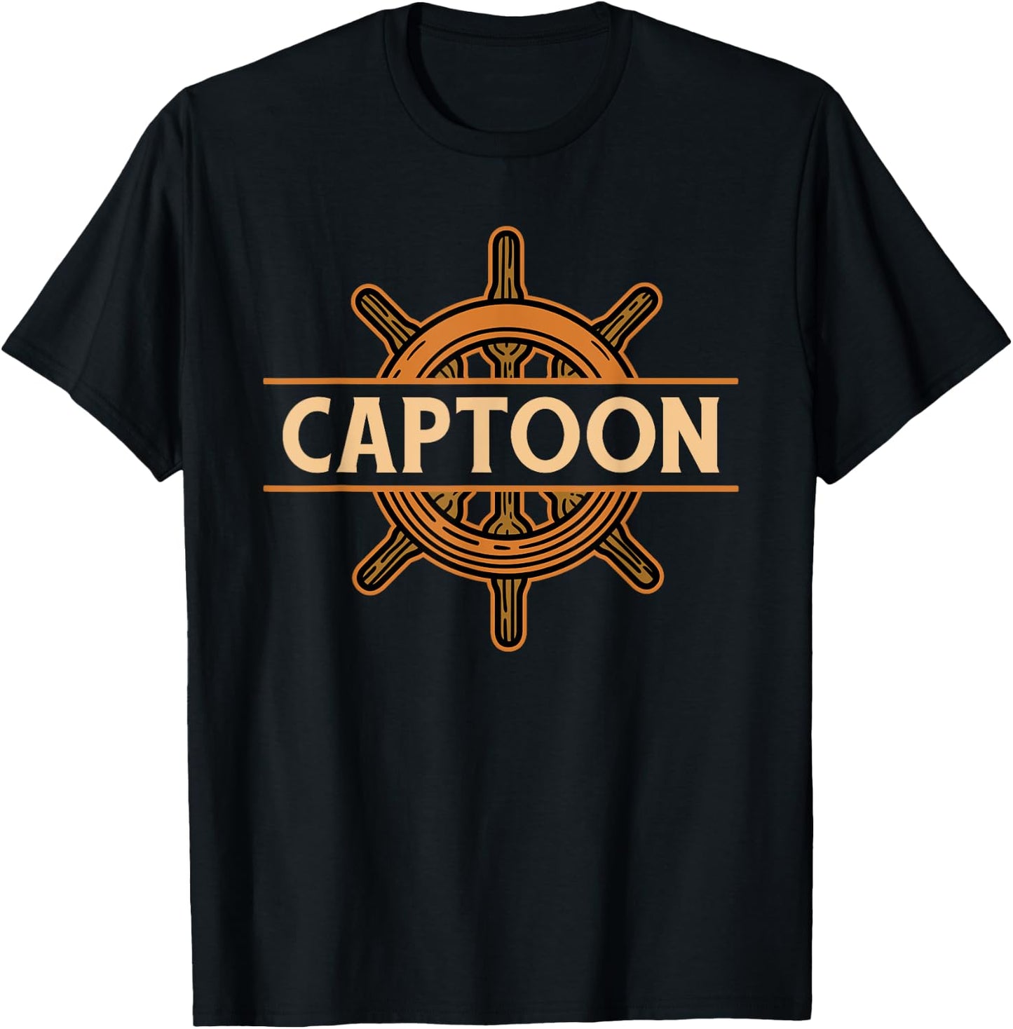 Tritoon Captain Pontoon Captain Captoon T-Shirt - T-Shirt | Black
