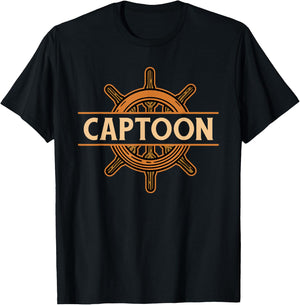 Tritoon Captain Pontoon Captain Captoon T-Shirt - T-Shirt | Black
