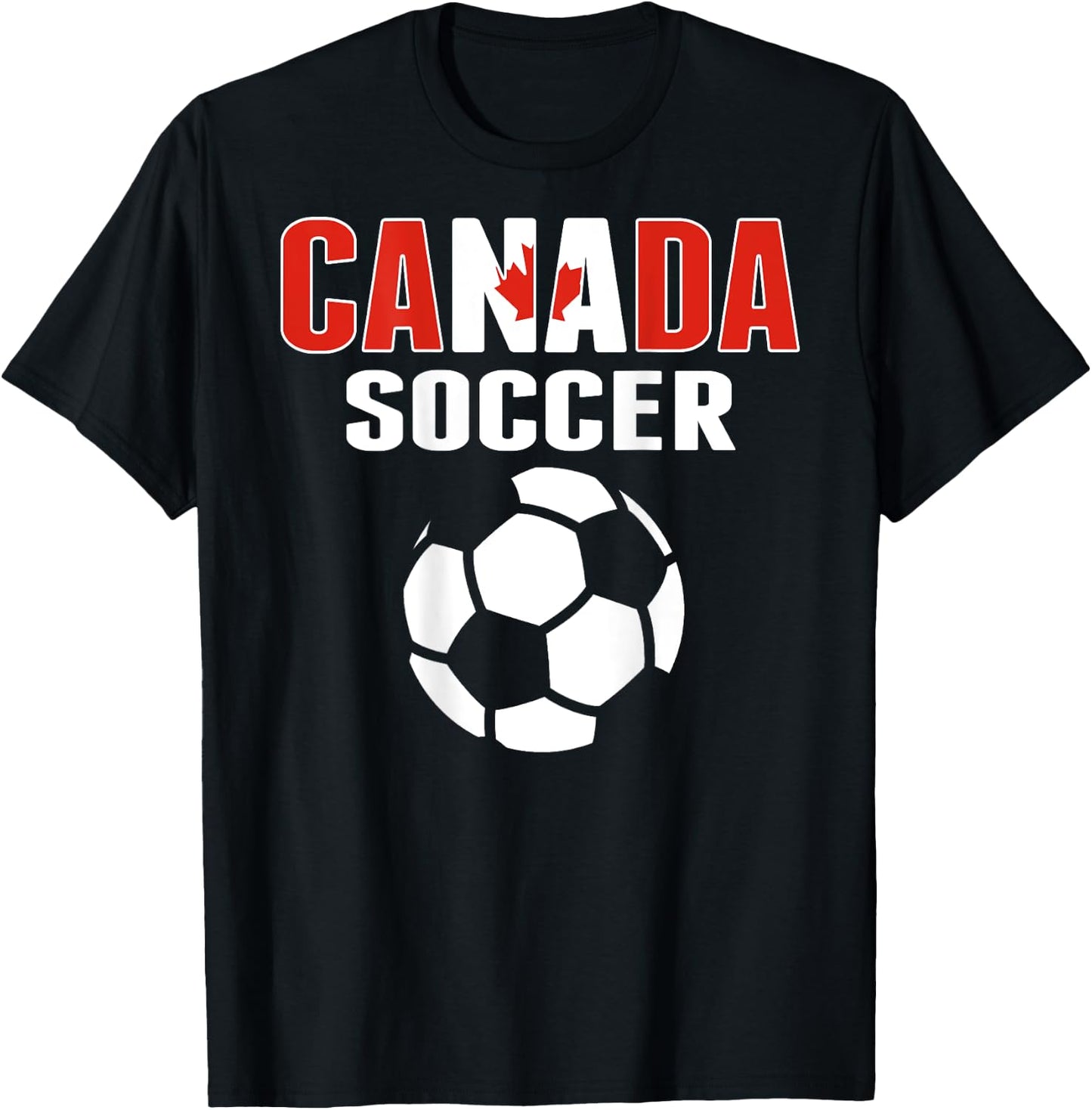 Proud Canada Soccer Lovers Jersey - Canadian Football Fans T-Shirt - T-Shirt | Black