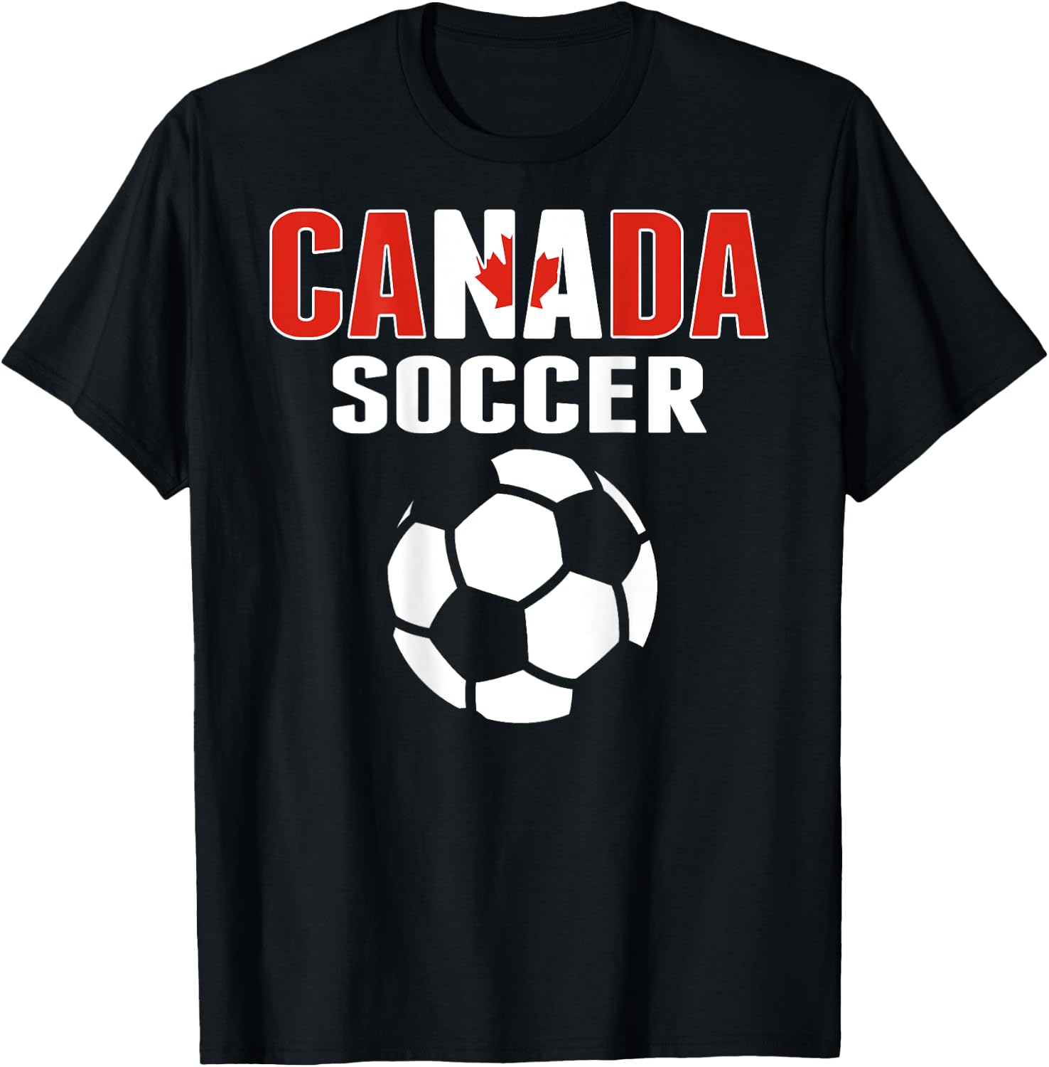 Proud Canada Soccer Lovers Jersey - Canadian Football Fans T-Shirt - T-Shirt | Black