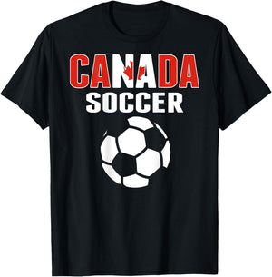 Proud Canada Soccer Lovers Jersey - Canadian Football Fans T-Shirt - T-Shirt | Black
