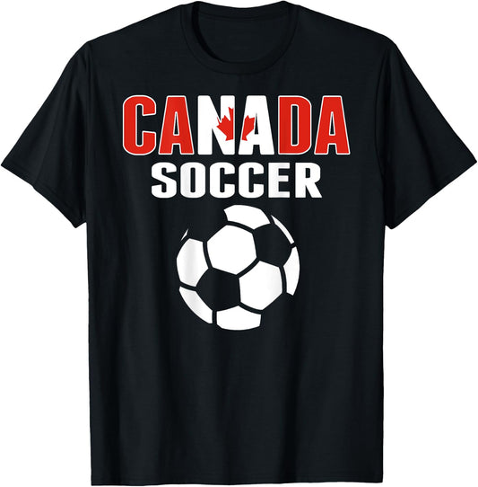 Proud Canada Soccer Lovers Jersey - Canadian Football Fans T-Shirt - T-Shirt | Black