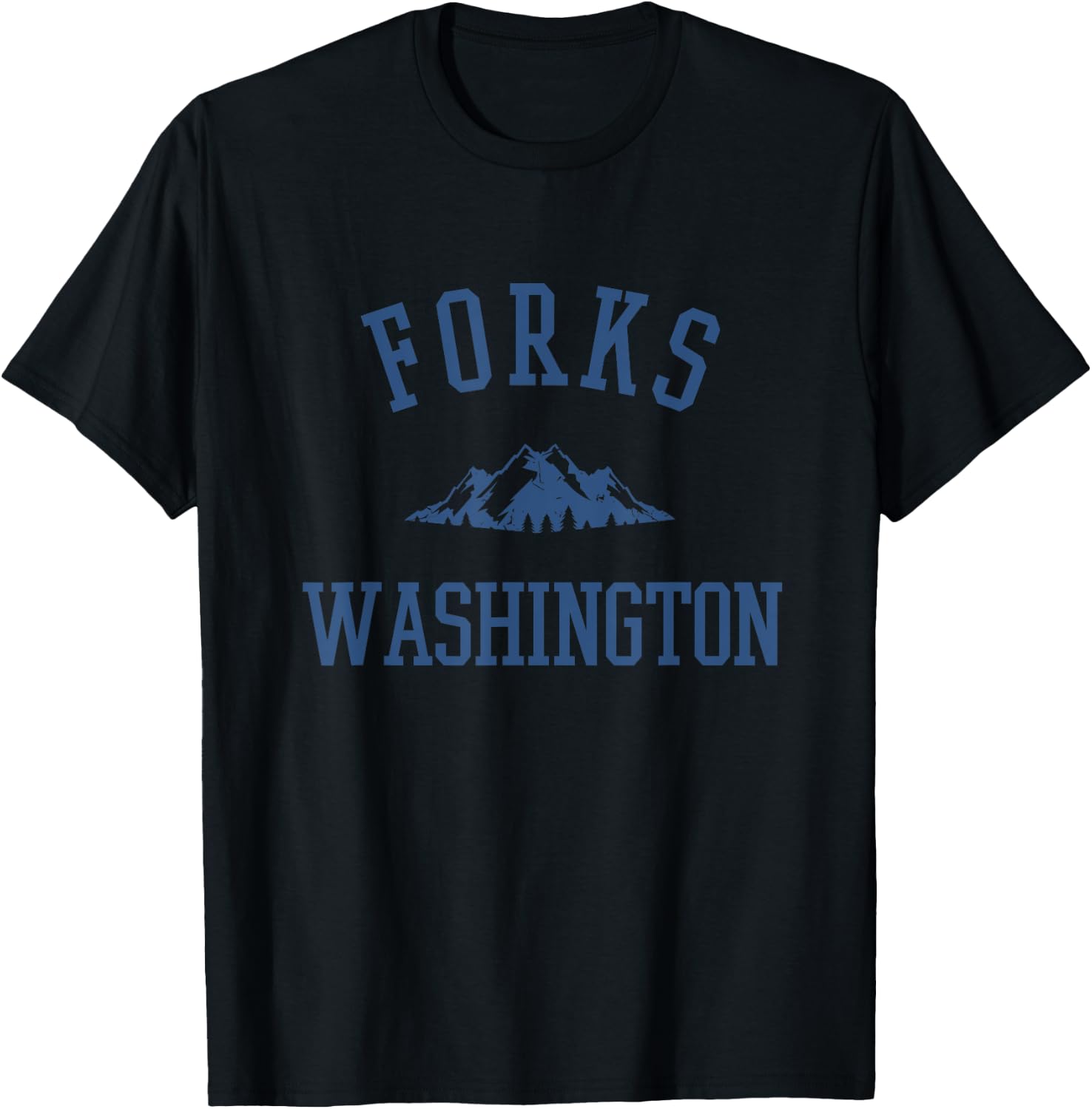 Forks Washington Mountain Graphic T-Shirt - T-Shirt | Black