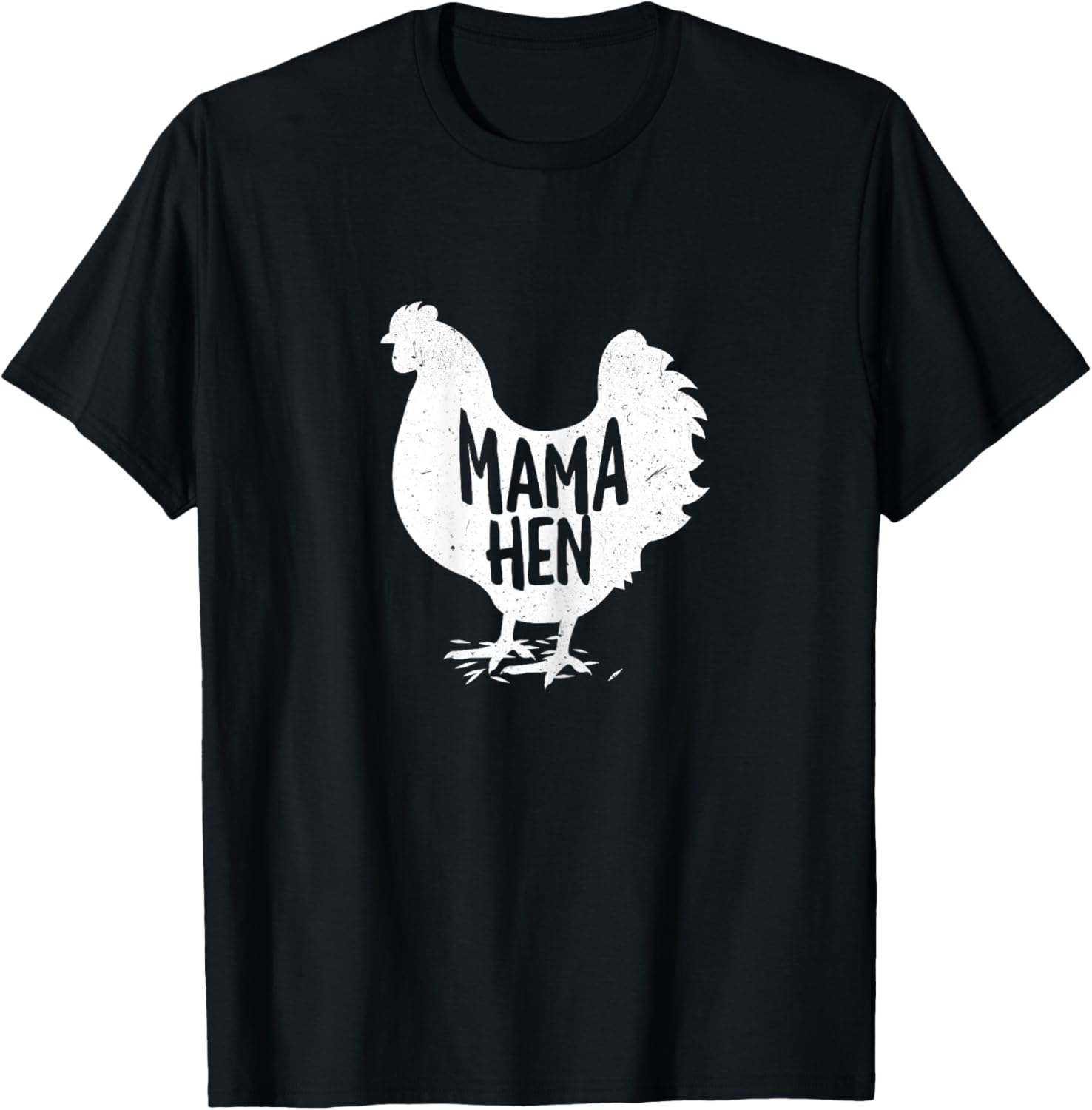 Mama Hen Chicken Funny Farm Wife Mom Mommy Mother Farmer T-Shirt - T-Shirt | Black