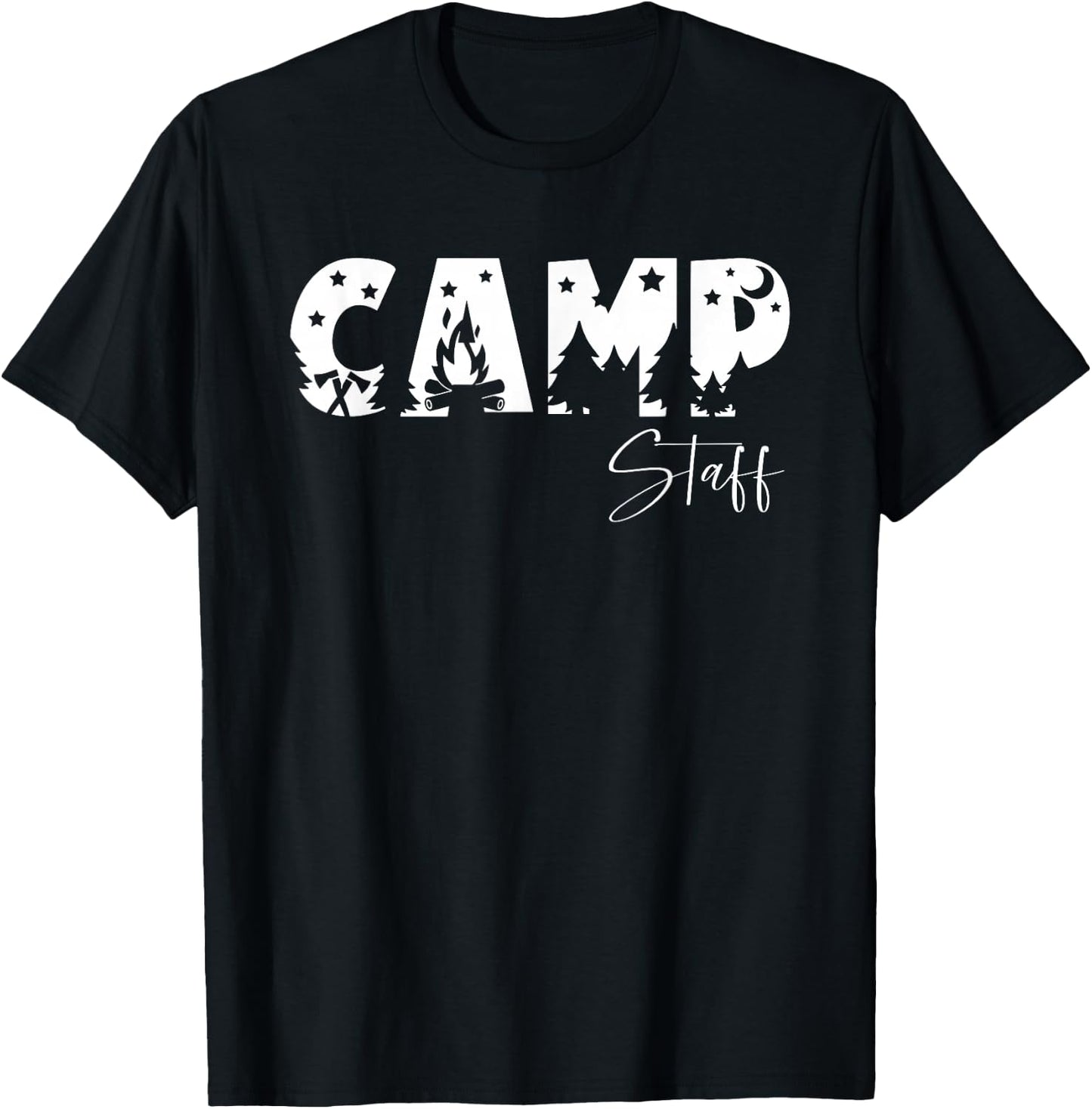 Apparel for Summer Camp Staff Summer Camp Staff Counselor Camping Camper T-Shirt - T-Shirt | Black