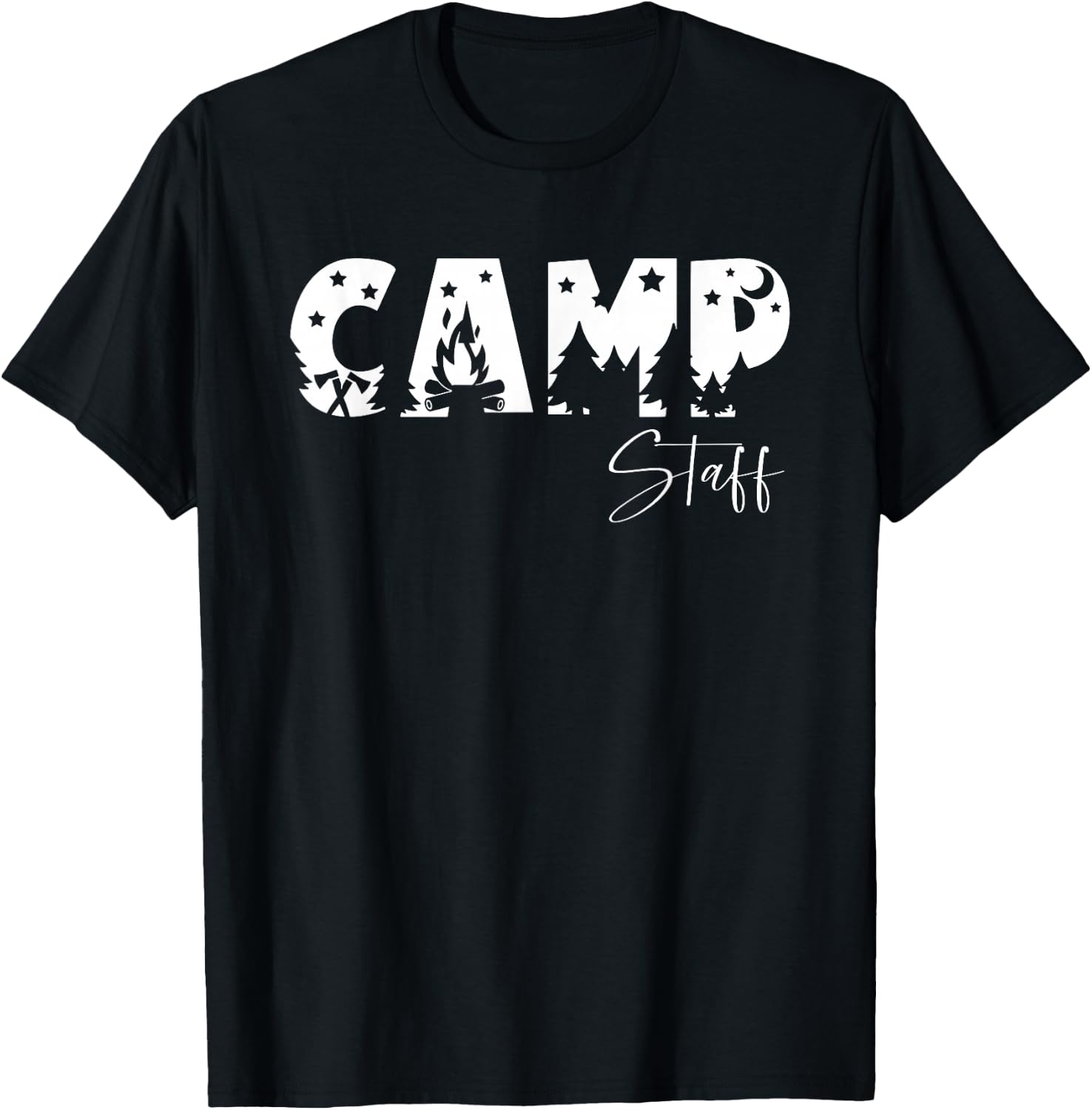 Apparel for Summer Camp Staff Summer Camp Staff Counselor Camping Camper T-Shirt - T-Shirt | Black