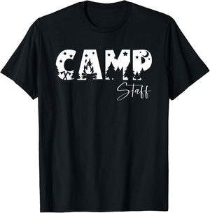 Apparel for Summer Camp Staff Summer Camp Staff Counselor Camping Camper T-Shirt - T-Shirt | Black