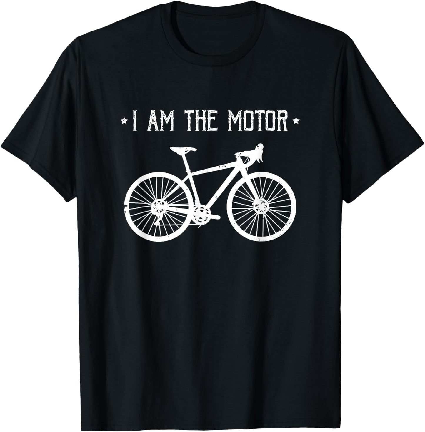 Mountain Bike MTB Quote Downhill | I Am The Motor T-Shirt - T-Shirt | Black