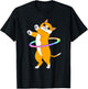 Cute Dancer Hula Hooper Cat Hula Hoop T-Shirt - T-Shirt | Black