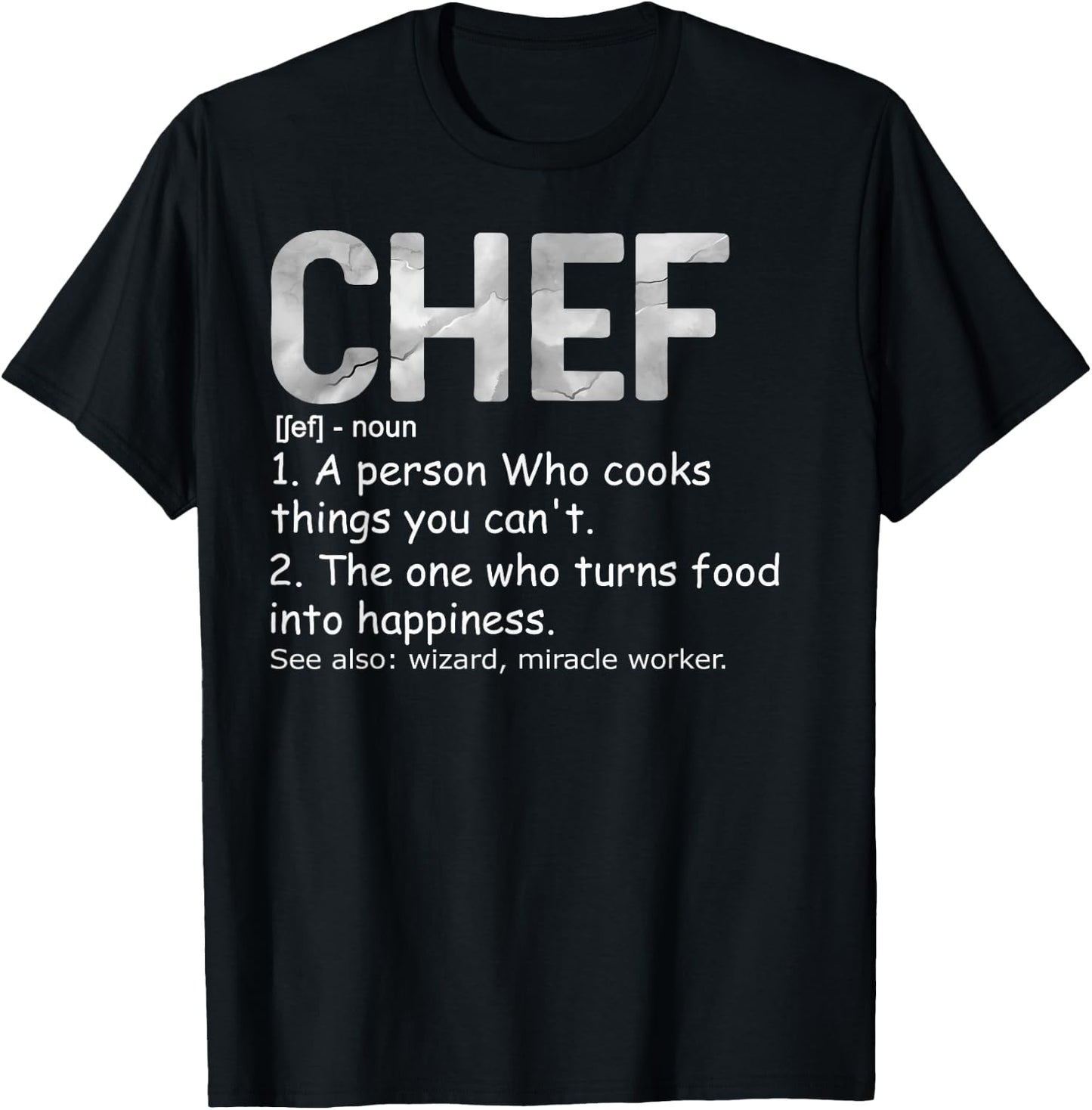 Chef Definition Chef & Cook Funny Cooking Culinary T-Shirt - T-Shirt | Black