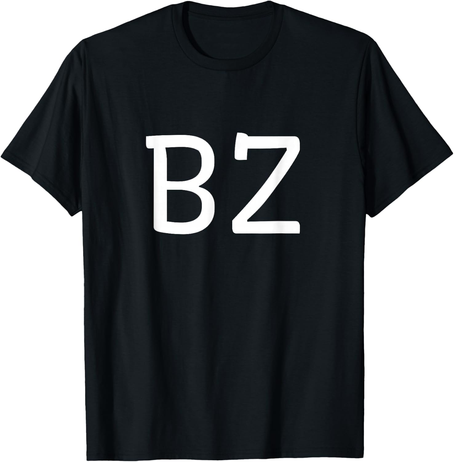 BZ Two Letter Pair - Elegant Personalized Initials T-Shirt - T-Shirt | Black