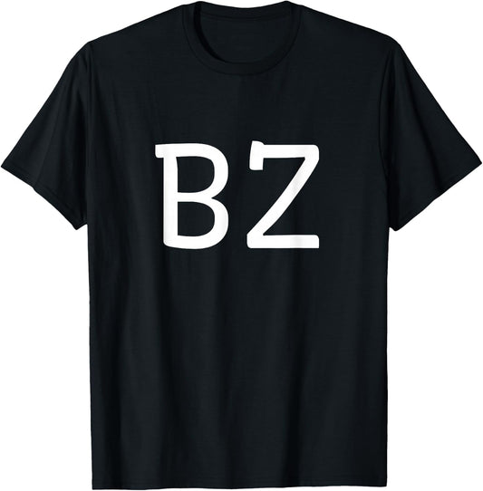BZ Two Letter Pair - Elegant Personalized Initials T-Shirt - T-Shirt | Black